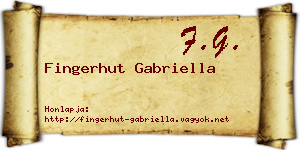 Fingerhut Gabriella névjegykártya