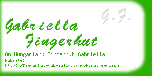 gabriella fingerhut business card